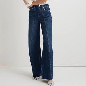 Madewell Super Wide Leg Jeans, Carrington Wash w/Twisted-Seam (NWT)